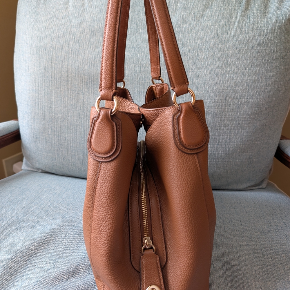 Coach Tan Leather Women's Bag - Picture 5 of 12